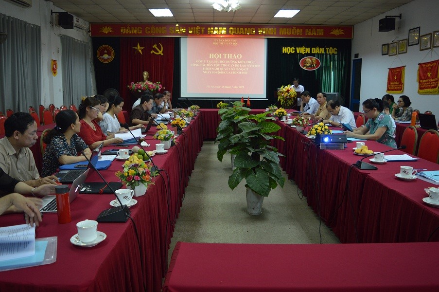 Hội thảo góp ý Chương trình bồi dưỡng kiến thức dân tộc cho cán bộ nước Cộng hòa dân chủ nhân dân Lào năm 2019